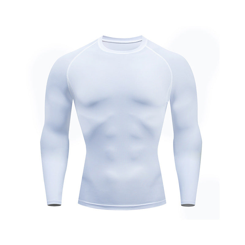 Workout Top Outdoor Sports High Elastic Cycling Training Breathable Tight Colorful Long Sleeve