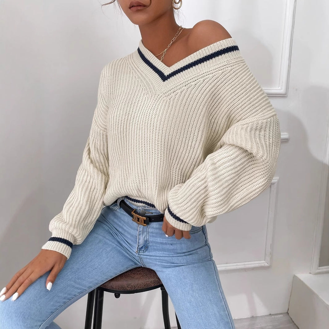 Autumn New Casual Loose Knitted Top