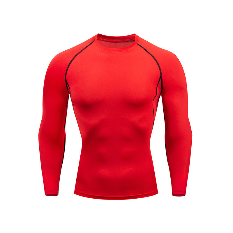 Workout Top Outdoor Sports High Elastic Cycling Training Breathable Tight Colorful Long Sleeve