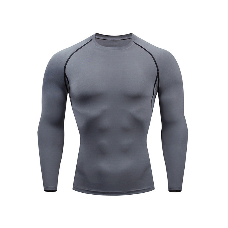 Workout Top Outdoor Sports High Elastic Cycling Training Breathable Tight Colorful Long Sleeve